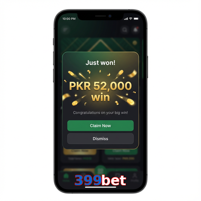 Main screen of 399Bet win page for PK players